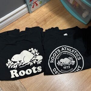 Roots Black and White Graphic Tees